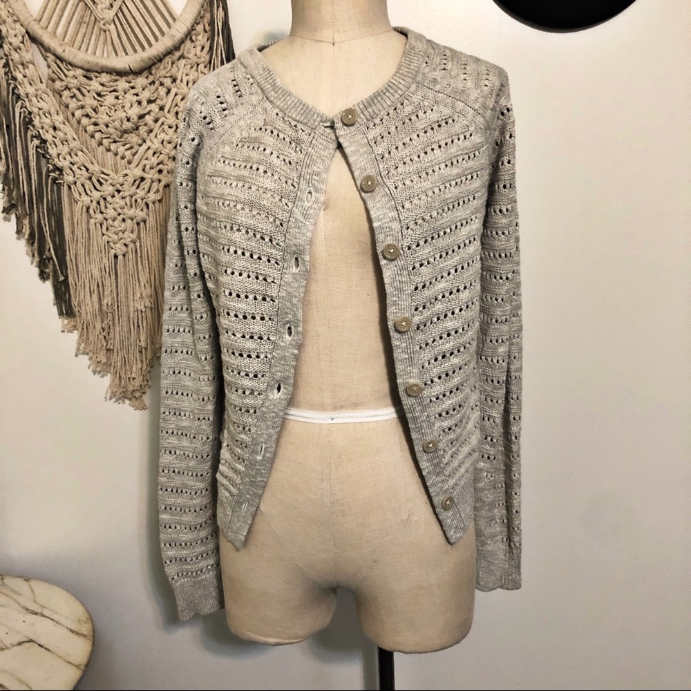 Moth/Anthropologie Heather Gray Cardigan Size S